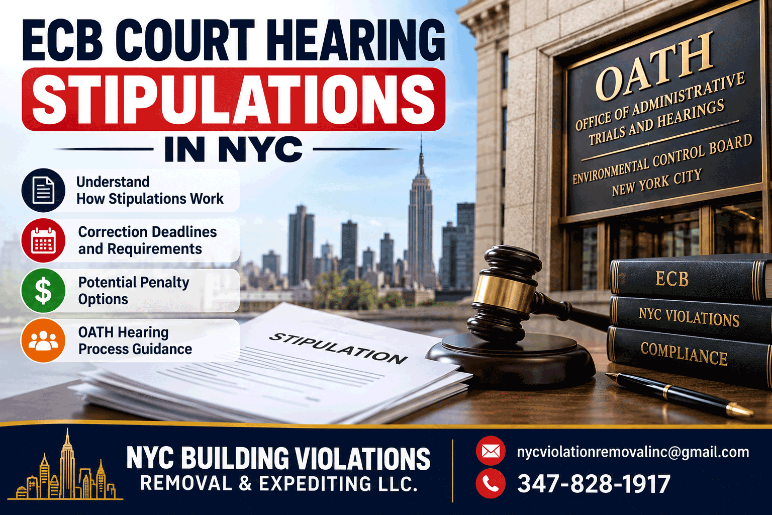 ECB Court Hearing Stipulations in NYC: What Property Owners Need to Know